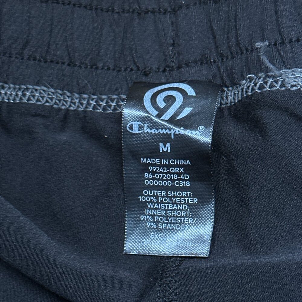 SOLD champion double layer black and grey gym shorts size medium - Picture 12 of 13
